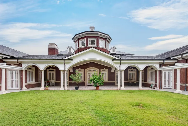 Courtyard elevation with an arched loggia and cupola