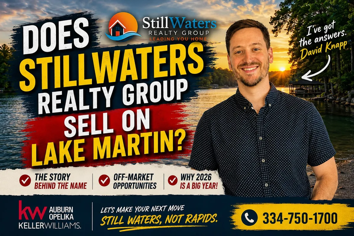 David Knapp beside the question “Does StillWaters Realty Group sell on Lake Martin?”