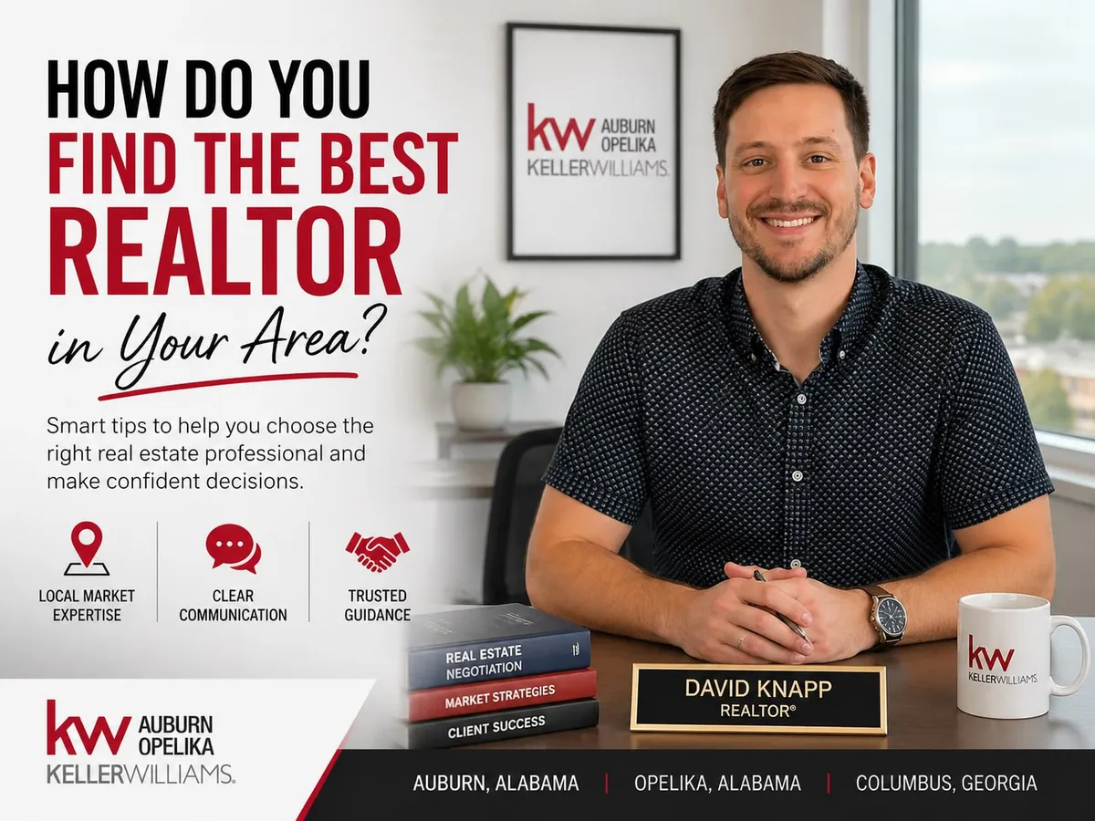 David Knapp at a desk beside the headline “How do you find the best Realtor in your area?”