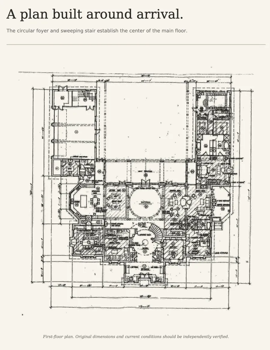 Original first-floor plan of The Hart House